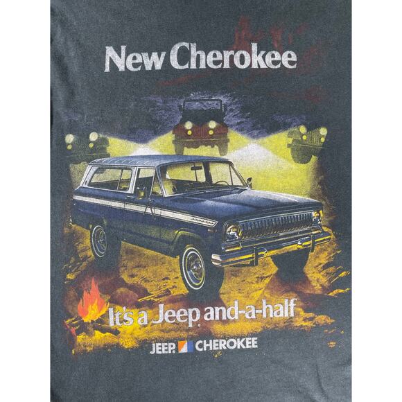 Abercrombie Jeep Cherokee Graphic T-Shirt Distressed Medium - Picture 7 of 8